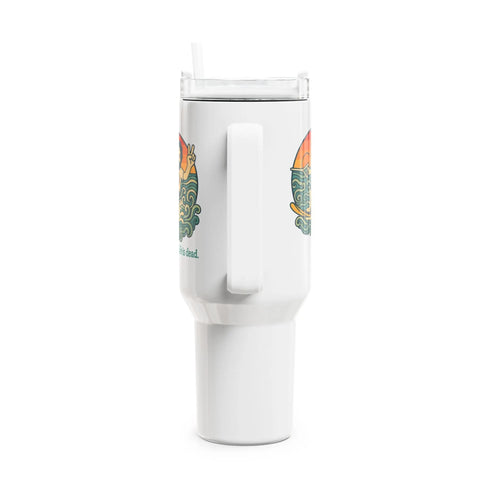 Grateful Dead - Waterskiin' Jerry Life is dead. "Fat Man" Tumbler,  Double Insulated 40oz Travel Mug - StealieShop